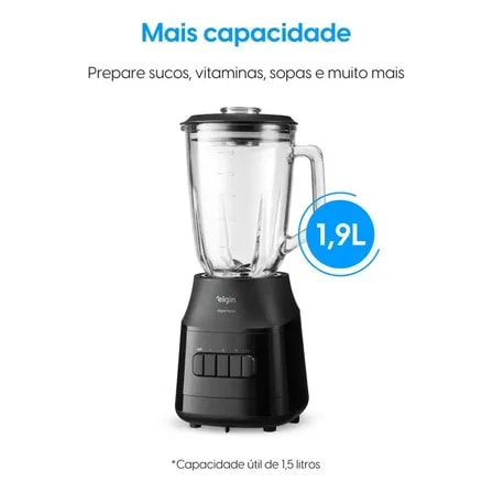 Imagem do Liquidificador Super Force Elgin Jarra De Vidro 1 9l 900w Preto 127v