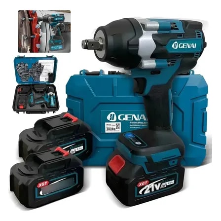 Imagem do Kit Parafusadeira E Impacto 21v Brushless Maleta 2 Baterias Azul
