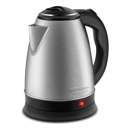 Imagem do Chaleira Eletrica Pratic Mondial 1200w Ce 06 Inox Preto 220v