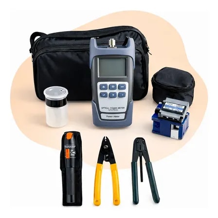 Imagem do Kit Ferramentas Fibra Optica 15 Em 1 Completo Profissional Preto