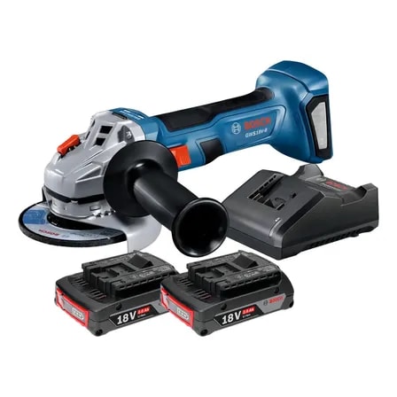 Imagem do Esmerilhadeira Bosch 2 Baterias 18v Gws 18v 8 Brushless Biv Cor Azul 127 220v