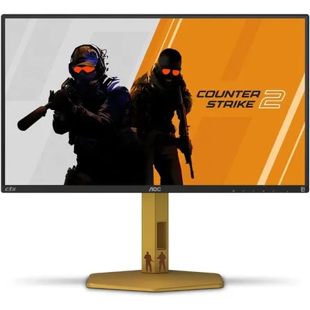 Imagem do Monitor Gamer Aoc Agon Cs2 25 310hz 0 3ms Base Ajustavel Preto Dourado 127 220v