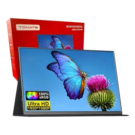 Imagem do Monitor Portatil 15 6 Tomate Mtm 1506 Full Hd Ips Ultra Slim Usb C Hdmi
