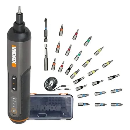 Imagem do Parafusadeira Bivolt 4 0v Com Led E Kit Bits Wx240 Worx Cor Preto Frequencia 60hz