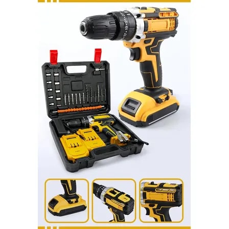 Imagem do Parafusadeira Furadeira 48v Kit Completo Maleta 2 Baterias