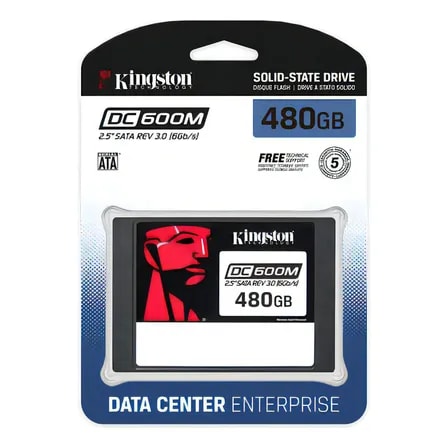 Imagem do Kingston Sedc600m 480g Ssd De 480gb 6gbps Sata Iii Sff 2 5 Enterprise Serie Dc600m Para Servidores Preto