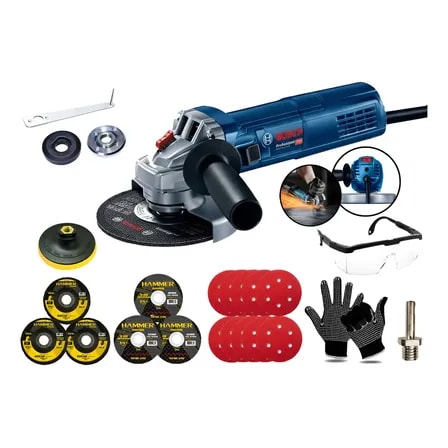 Imagem do Lixadeira Esmerilhadeira C Regulagem Velocidade 900w Bosch Azul 60hz 127v