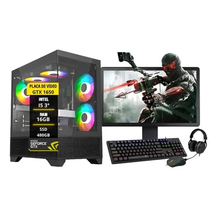 Imagem do Pc Gamer Darius Completo I5 3 Ger Gtx 1050 16gb Ssd 480gb 16 Gb