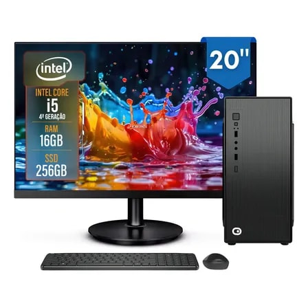 Imagem do Computador Completo 2eletro Top Intel Core I5 16gb Ram Ssd 256gb Bivolt Monitor 20 Led Cd2e 0113to 16 Gb