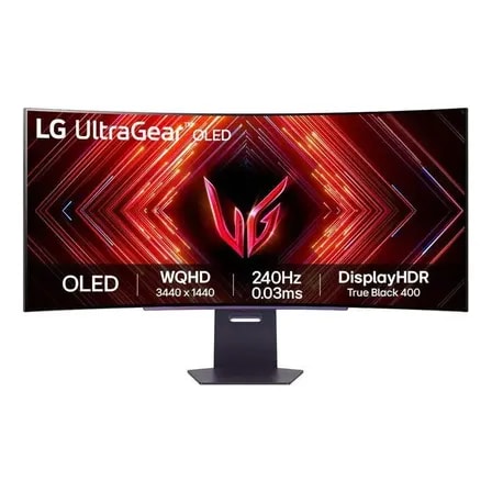 Imagem do Monitor Gamer Lg Ultragear Oled Curvo Tela Oled 45 2k Qhd Hdr400 Trueblack 240hz 0 03ms Gtg Nvidia G Sync