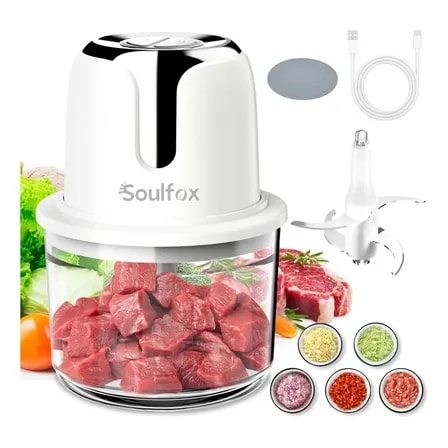 Imagem do Sem Fio Multiprocessador Soulfox Branco Bateria Recarregavel Material De Vidro 1000ml 127 220v