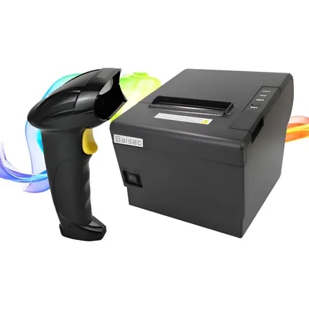 Imagem do Impressora Nao Fiscal Termica 80mm Usb Leitor Codigo Barras Preta 110 240v Bivolt