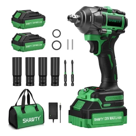 Imagem do Shawty Chave De Impacto Com 350 Nm 2 Bateria Parafusadeira Verde Escuro 127 220v
