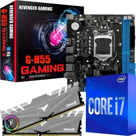 Imagem do Kit Upgrade Pc Gamer Intel Core I7 Placa H55 8gb Ram Computador