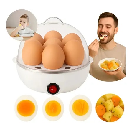 Imagem do Cozedor De Ovos Eletrico Portatil Cozinha Legumes A Vapor Branco 220v 60hz