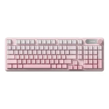 Imagem do Teclado Furycube Ip98 Semimecanico Rosa Com Fio Usb C E Teclado Numerico Ingles Us