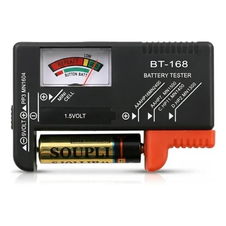 Imagem do Testador De Pilhas E Baterias Analogico Universal Aa Aaa 9v Preto