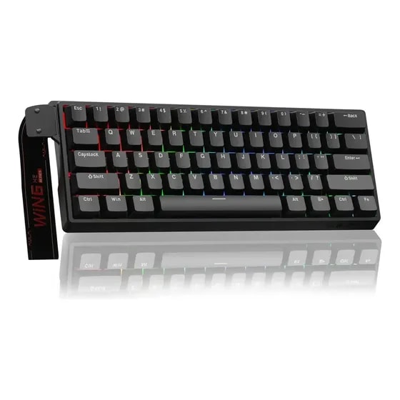 Imagem do Teclado Mecanico Magnetico Preto Aula Win60 He 8000khz Preto Ingles Us