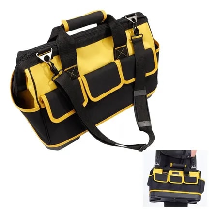 Imagem do Bolsa De Ferramentas Fundo Rigido Grande Mala Maleta Ferramentas Amarelo