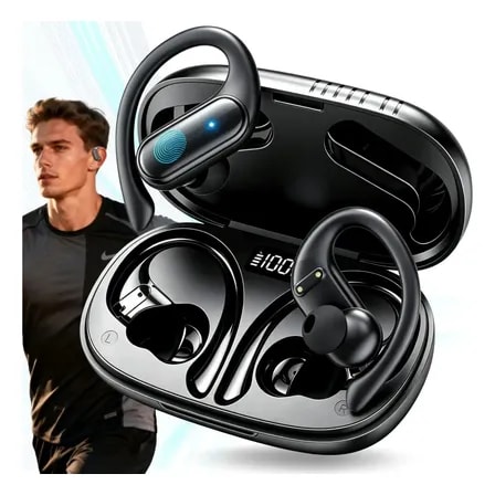 Imagem do Fone De Ouvido Bela Voz A520 Tws Esportivo Com Gancho Bluetooth 5 3 E Cancelamento De Ruido Compativel Com Iphone E Android Ideal Para Academia E Corrida Ou Caminhada