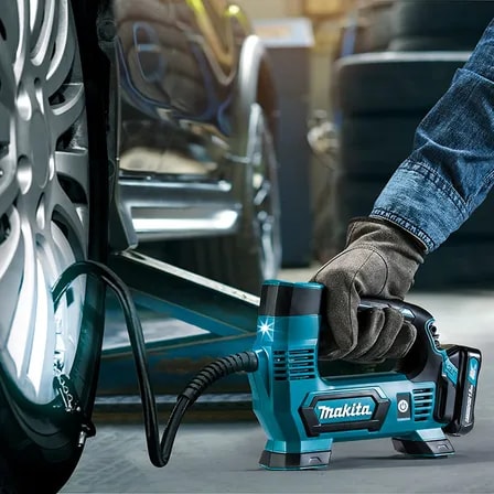 Imagem do Compressor Portatil Bateria Mp100dz S Bateria S Carregador Makita Azul 12v