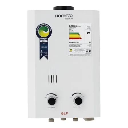 Imagem do Komeco Slim Ko 07m Bp A Gas Branco Aquecedor Glp