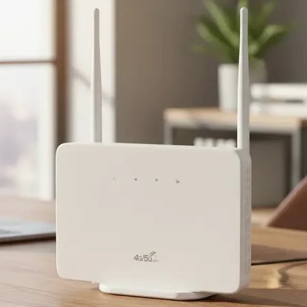 Imagem do Modem Roteador Chip 2 Antenas 4g 5g Wifi Lan Rural Rapido