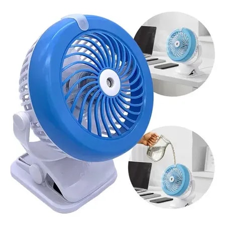 Imagem do Ventilador Umidificador Portatil Turbo Recarregavel Branco