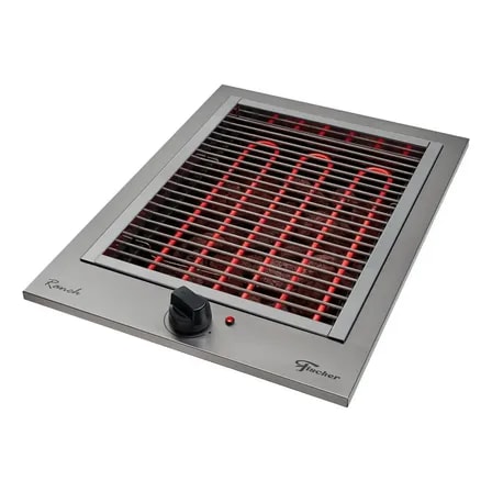 Imagem do Churrasqueira Eletrica Com Pedra Vulcanica Fischer Prateado 220v