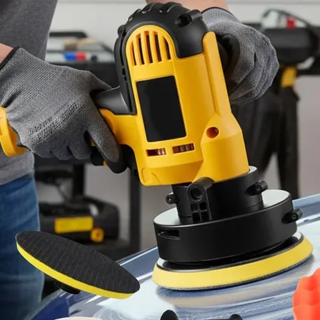Imagem do Politriz 850w 5 Polegadas Eletrica Automotiva Profissional Amarelo 220v