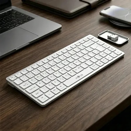 Imagem do Teclado Sem Fio Bluetooth Abnt2 Inova Silencioso Recarregavel Para Notebook Portugues Brasil