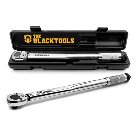 Imagem do Torquimetro De Estalo Click Para Soquete 1 2 Pol 28 210 Nm 2 8 A 21kg Reversivel Ajustavel Com Estojo The Black Tools