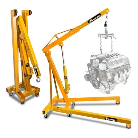 Imagem do Guincho Girafa Hidraulico Dobravel 1 Tonelada C Prolongador Amarelo