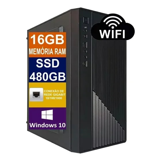 Imagem do Pc Computador Cpu Intel Core I7 Ssd 480gb 16gb Hdmi E Wifi