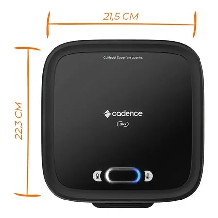 Imagem do Grill Sanduicheira Cadence San400 Eletrica Chapa Misteira Tostex Tostequeira Hamburguer Click Preto 127v