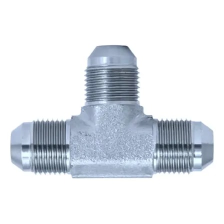 Imagem do Kit 4 Conexao Adaptador Hidraulico Tee Macho 9 16 Jic