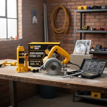 Imagem do Kit Serra Marmore 1240w 127v C Macaco 2t Acess Fasterr 127v