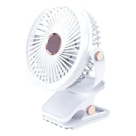 Imagem do Ventilador De Mesa Portatil Onistek Recargavel 23cm Led Silencioso Usb Branco 18 Cm 5v Plastico 5