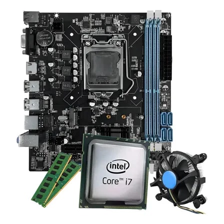 Imagem do Kit Upgrade Gamer Intel H61 I7 3770 Ddr3 16gb Matx Preto Xpress