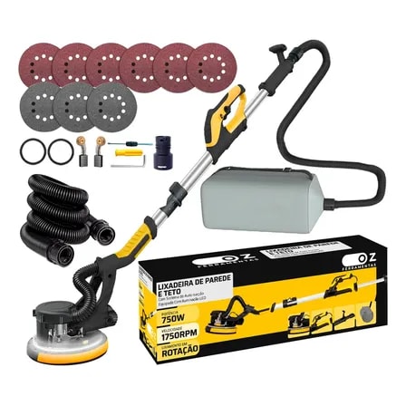 Imagem do Lixadeira De Parede Teto E Drywall Profissional Com Led Cor Preto Frequencia 60hz 220v