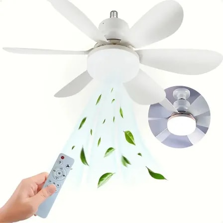 Imagem do Ventilador De Teto Silencioso De 3 Modos Com Lampada Controle Branco 50 Cm 50 Hz X 60 Hz Branco 127 220v Plastico 6