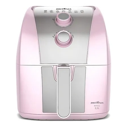Imagem do Air Fryer Rosa Britania 5 5l Cesto Pinkstone 1500w Bafe53 127v