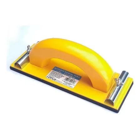 Imagem do Suporte Manual Para Lixa Eva 22x8cm 60 1 Lotus Amarelo Quantidade De Cascalhos 0