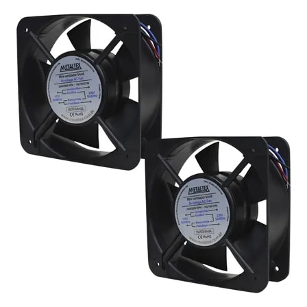 Imagem do 2 Ventiladores De Painel 200x200 220vca Rolamento Esfera