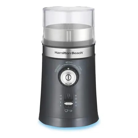 Imagem do Moedor De Cafe Eletrico Hamilton Beach Ajustavel Inox 150w Triturador Graos Sementes Cuba Removivel