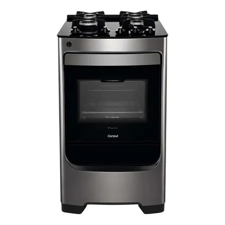 Imagem do Fogao Consul 4 Bocas Inox Mesa De Vidro Cfo4var 127 220v