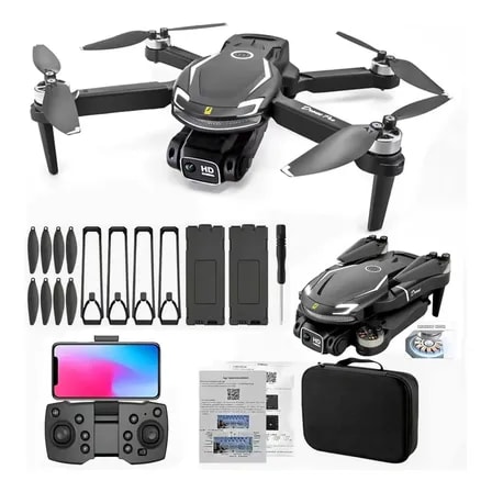 Imagem do Drone V88pro Mini Camera Brushless Rolo Obstaculo 2 Baterias Preto
