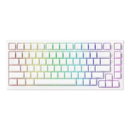 Imagem do Teclado Magnetico Akko Tac 75 He Rgb 0 01mm 8k Rapid Trigger Cor De Teclado Branco Idioma Ingles Us