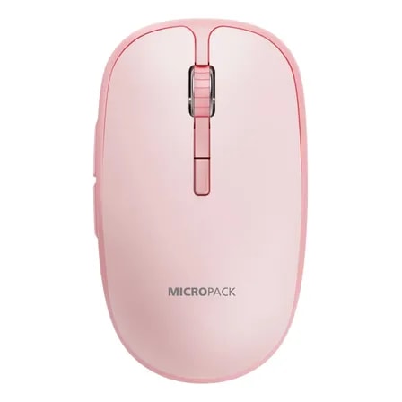 Imagem do Mouse Sem Fio Micropack 729b Ergonomico Usb Silenciar Clique Rosa