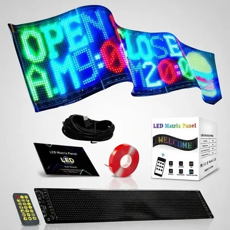 Imagem do Display Led Digital Medio Fachadas Vidros Textos Letreiro M Medio
